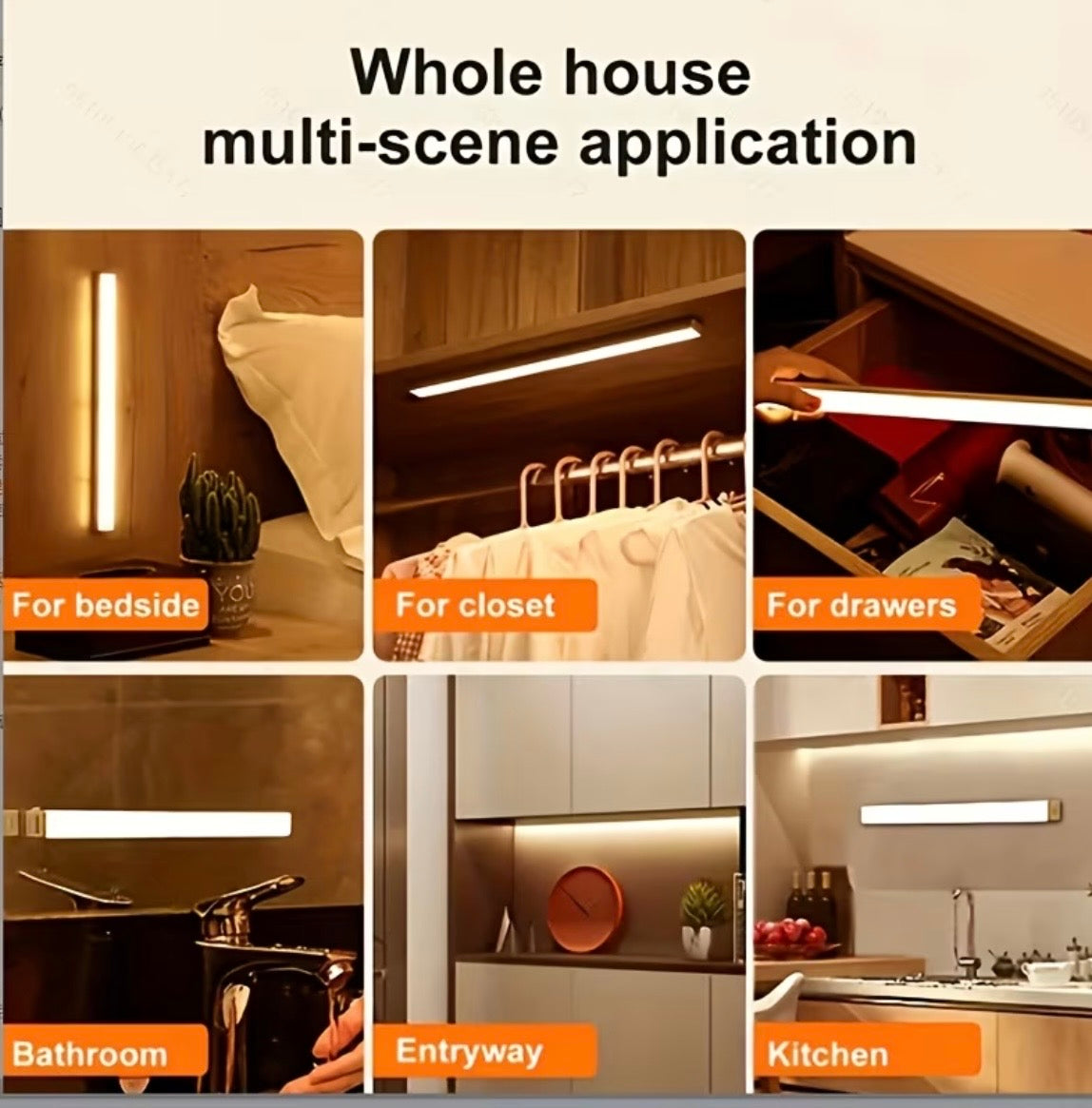 Lumo Motion Sensor LED Light – USB Rechargeable, Wireless 3-Tone Lighting